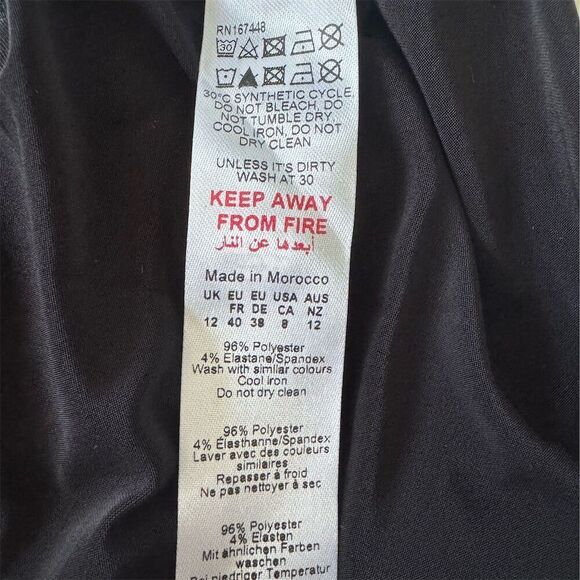 Nasty Gal Women’s Black One-Shoulder Asymmetrical Mini Dress Size 8 Twisted - Picture 11 of 11